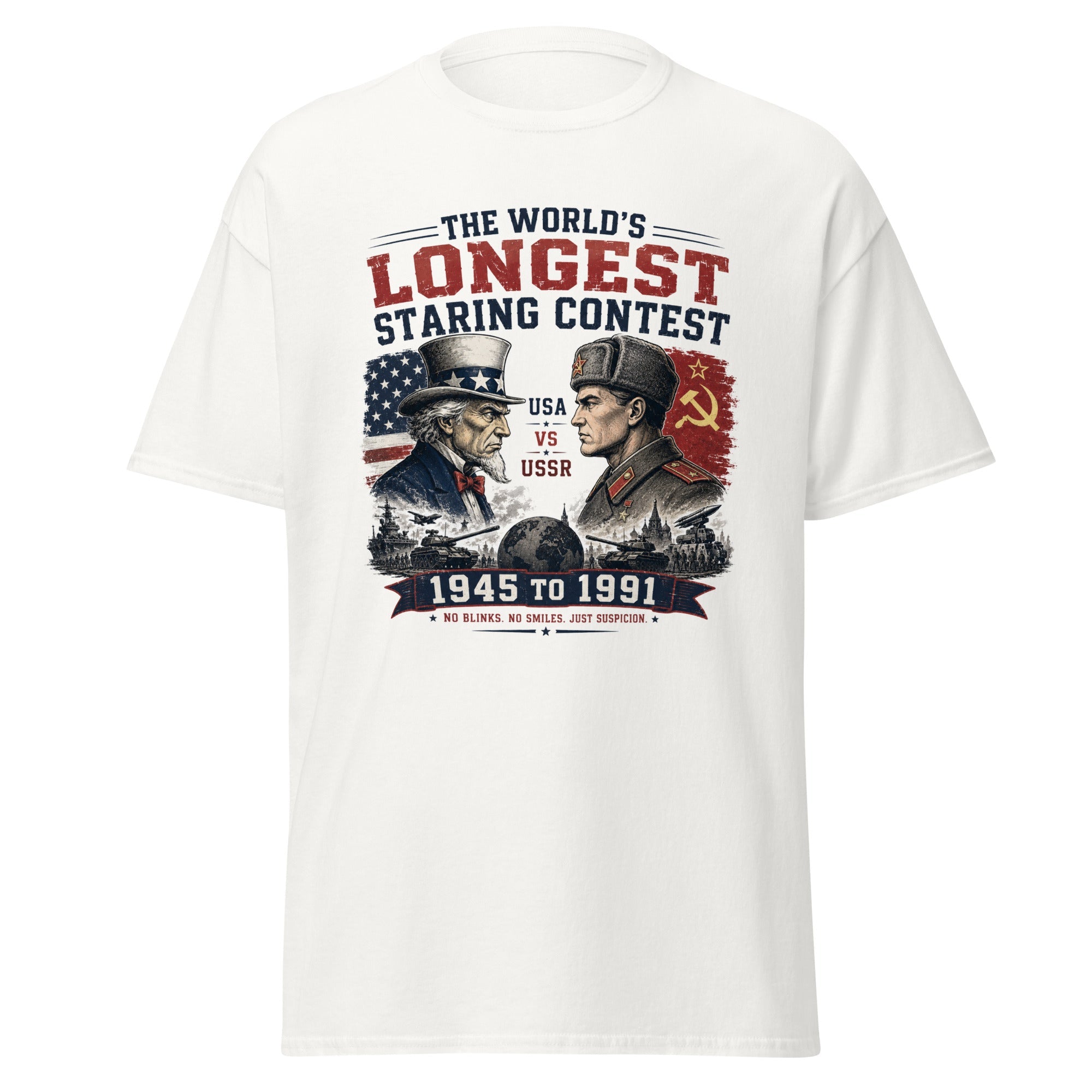 The World's Longest Staring Contest USA vs USSR Cold War T-Shirt