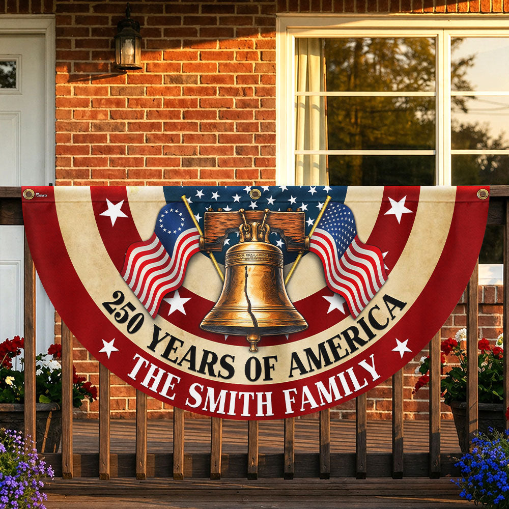 Personalized 250 Years of America Liberty Betsy Ross Vintage Fan Flag