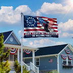 Personalized 250 Years of Freedom Betsy Ross 1776 2026 Eagle Grommet Flag