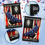 Personalized 250 Years of Blessing Flag, 1776 2026 Christian Home Decor