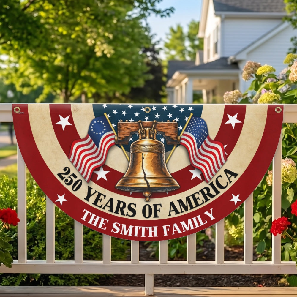 Personalized 250 Years of America Liberty Betsy Ross Vintage Fan Flag