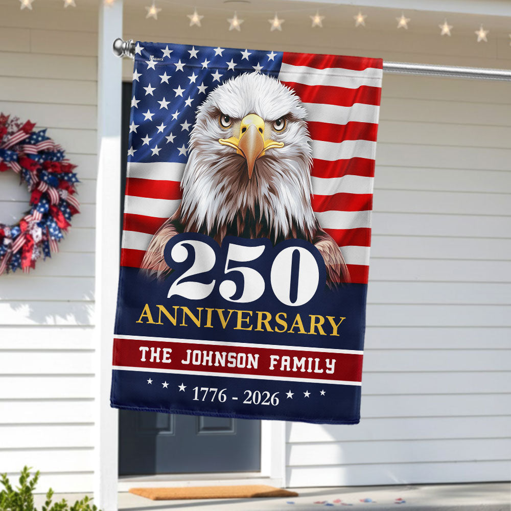 Personalized 250 Anniversary 1776 2026 USA, Patriotic Eagle Custom Name 