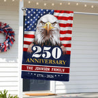 Personalized 250 Anniversary 1776 2026 USA, Patriotic Eagle Custom Name 