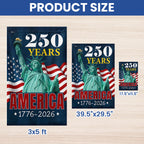 America Flag | 250th Anniversary of The U.S. Canvas Flag